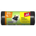 Worki na odpady Jan Niezbędny Easy Pack, wiązane z uszami, czarne 20L x 40 sztuk