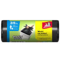 Worki na odpady Jan Niezbędny Easy Pack, wiązane z uszami, czarne 35L x 30 sztuk