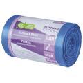 Worki na odpady wiązane z uszami Donau EXPERT, folia LDPE z recyklingu, niebieskie 120L x 50 sztuk