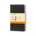 Zeszyt Moleskine Cahiers P 9x14 cm, 64 strony w linie, tekturowa oprawa, 3 sztuki czarny