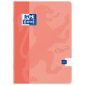 Zeszyt Oxford Touch Pastel A5, w kratkę z marginesem, miękka oprawa koralowa 60 kartek
