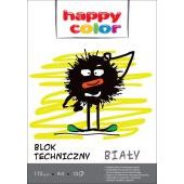 Blok techniczny biały Happy Color A4, papier 170 g/m2