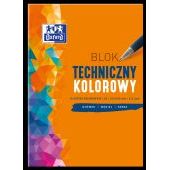 Blok techniczny kolorowy Oxford A3, papier 225 g