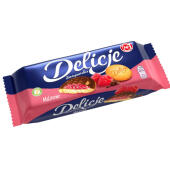 Ciastka biszkopty z owocową galaretką w czekoladzie Delicje ...