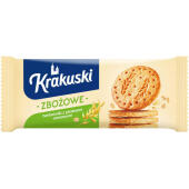Ciastka Krakuski Zbożowe, herbatniki z płatkami owsianymi