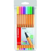 Cienkopis Stabilo Point 88, komplet 8 kolorów w etui, linia ...