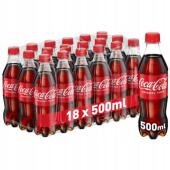 Coca Cola 0,5L, napój gazowany, w butelce PET