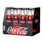 Coca Cola Zero 0,33L, napój gazowany bez cukru w butelce szk...