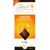Czekolada Lindt Excellence Crispy Biscuit & Orange, gorzka z...