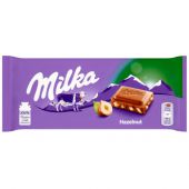 Czekolada Milka Hazelnut, mleczna z kawałkami orzechów lasko...