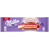 Czekolada Milka MMMAX Strawberry Cheescake, mleczna z herbat...