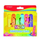 Farby plakatowe w sztyfcie neonowe kolory 10 g KEYROAD Neon,...