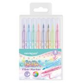 Flamastry pędzelkowe KEYROAD Fiber Marker Glitter Brush Tip,...