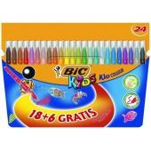 Flamastry szkolne BIC Kids Couleur, transparentna skuwka