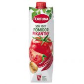 Fortuna Pomidor Pikantny 1L, warzywny sok 100% w kartonie