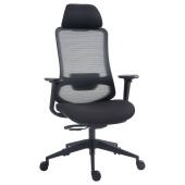 Fotel biurowy regulowany z tapicerowanym zagłówkiem i siedzi...