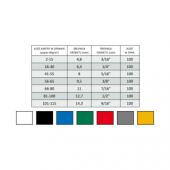 Grzbiety do oprawy drutowej, 1/2", skok 3:1, 100 sztuk