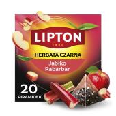 Herbata czarna Lipton Jabłko i Rabarbar, aromatyzowana, tore...
