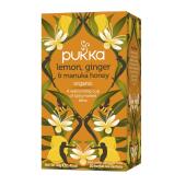 Herbata Pukka Cytryna, Imbir i Miód Manuka, czarna aromatyzo...