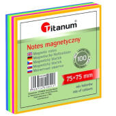Karteczki elektrostatyczne Titanum 75 x 75 mm, magnetyczny b...