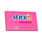 Karteczki samoprzylepne Stick'n 76x127 mm, neonowy bloczek 1...