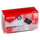Klipsy biurowe Office Products Binder Clip, czarne klamerki ...