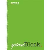 Kołozeszyt Office Products A4, w kratkę, zielona miękka opra...