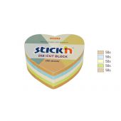 Kostka karteczek samoprzylepnych Stick'n Serce 64 x 67 mm, 4...