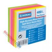 Kostka neonowa Donau, karteczki samoprzylepne 76x76 mm, 400 ...