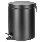 Kosz metalowy ze stopką i wolnoopadającą klapą Donau Home 12...