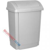 Kosz z klapką Office Products, plastikowy z uchylną pokrywą,...