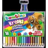 Kredki ołówkowe Bambino,trójkątne + temperówka