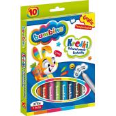 Kredki ołówkowe drewniane grube Bambino 15 cm, z temperówką