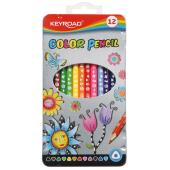 Kredki ołówkowe drewniane KEYROAD Colour Pencils w metalowym...