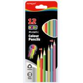 Kredki ołówkowe drewniane KEYROAD Neon Metallic Colour Penci...