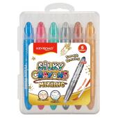 Kredki żelowe dwustronne KEYROAD Metallic Silky Crayons, w p...