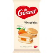 Kremówka dekorowana dr Gerard, biszkopty z nadzieniem morelo...