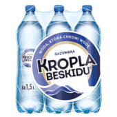 Kropla Beskidu 1,5L x 6 sztuk, woda mineralna w butelkach PE...
