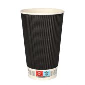 Kubek papierowy 400ml do napojów gorących PapStar, czarny