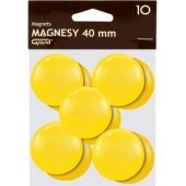 Magnesy do tablic Grand, okrągłe 40mm, plastikowe, 10 sztuk