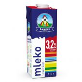Mleko UHT Łowicz 3,2% 1L, w kartonie