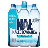 Nałęczowianka 1,5L x 6 sztuk, woda mineralna, w butelkach PE...