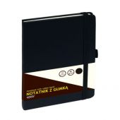 Notes Grand A5, 80 kartek w kratkę, twarda oprawa z gumką