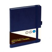 Notes Grand A5, 80 kartek w kratkę, twarda oprawa z gumką