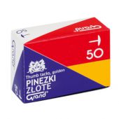 Pinezki płaskie Grand, złote, galwanizowane
