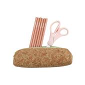 Piórnik kosmetyczka na suwak ECONOVO 20 x 5 x 6 cm, korkowa