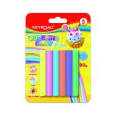 Plastelina okrągła KEYROAD Pastel Modeling Clay 6 x 15 g, ko...