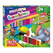 Plastelina okrągła z podkładką Bambino, 2 kolory brokatowe