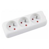 Przedłużacz Office Products, 3 metry, z uziemieniem, biały