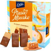 Ptasie Mleczko Słony Karmel Wedel, pianka w białej czekoladz...